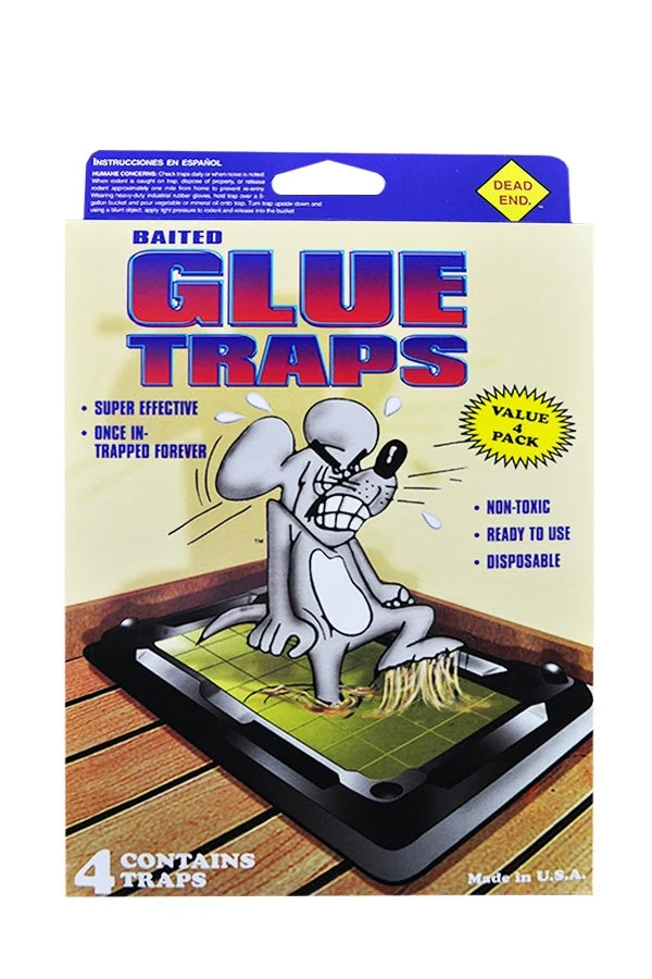 Baited Glue Traps 4 Pack