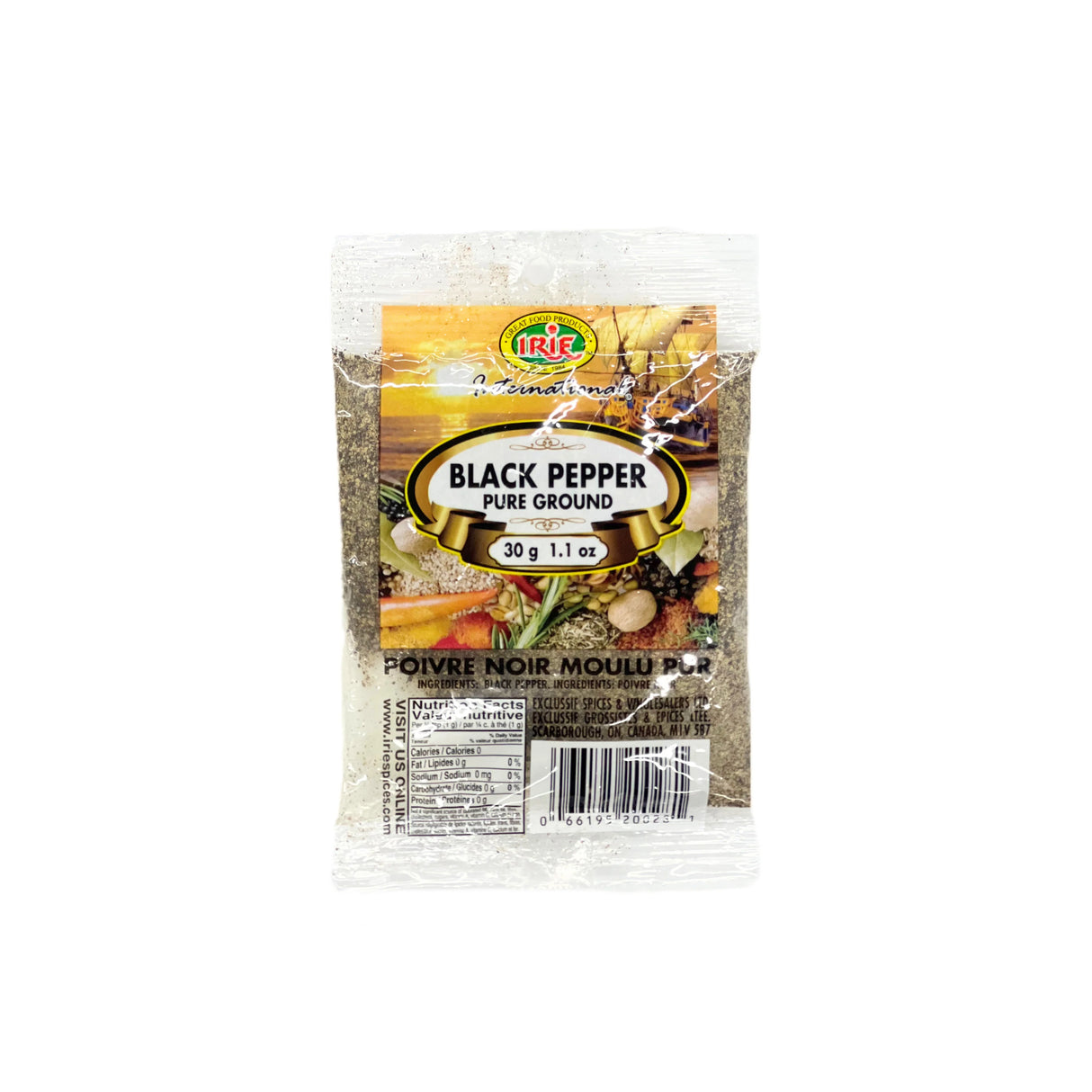 Irie Black Pepper Pure Ground 30g