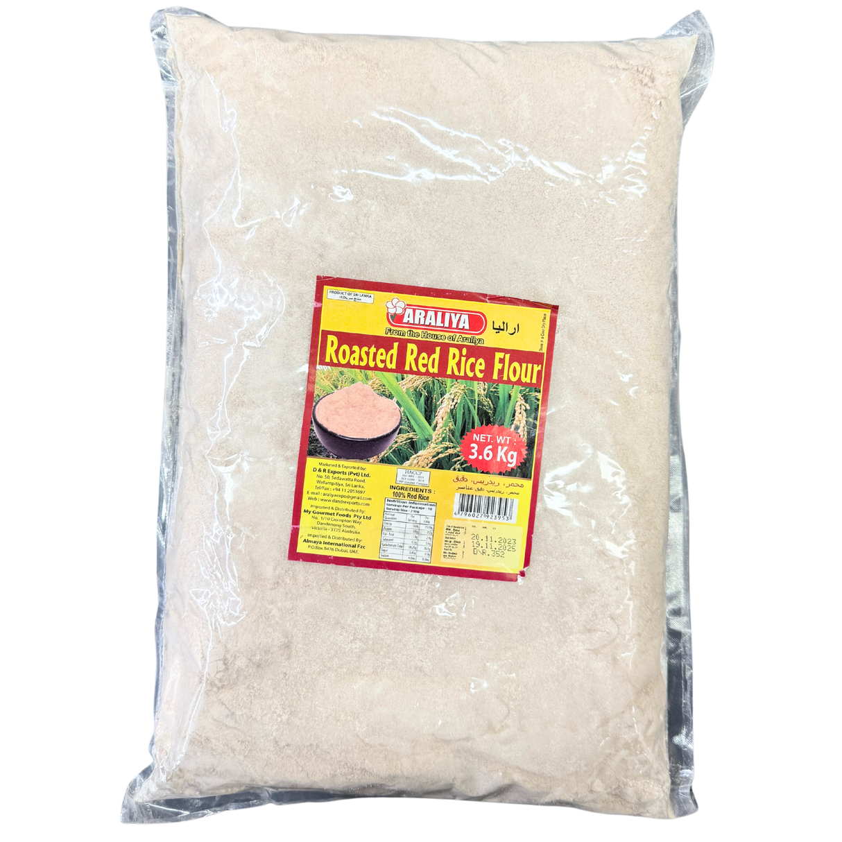 Araliya Roasted Red Rice Flour 3.6kg