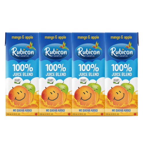 Rubicon Mango & Apple Juice Blend 200ml*4