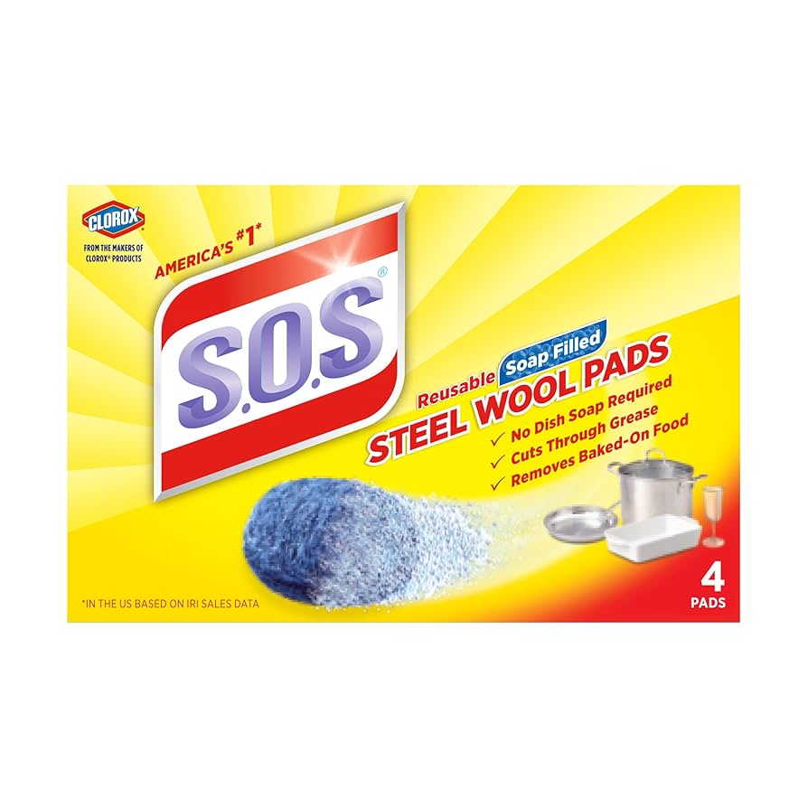 Clorox S.O.S Steel Wool Pads (4 Pack)