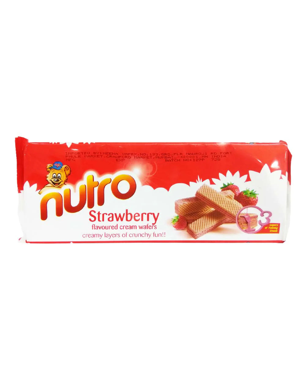 Britannia Nutro Strawberry Cream Wafers 75g