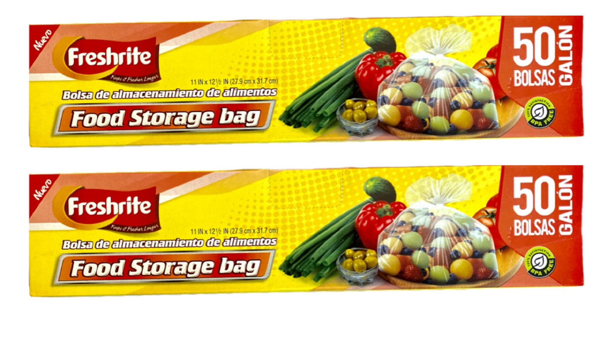 Freshrite Food Storage Bags 50 Bags Gallon