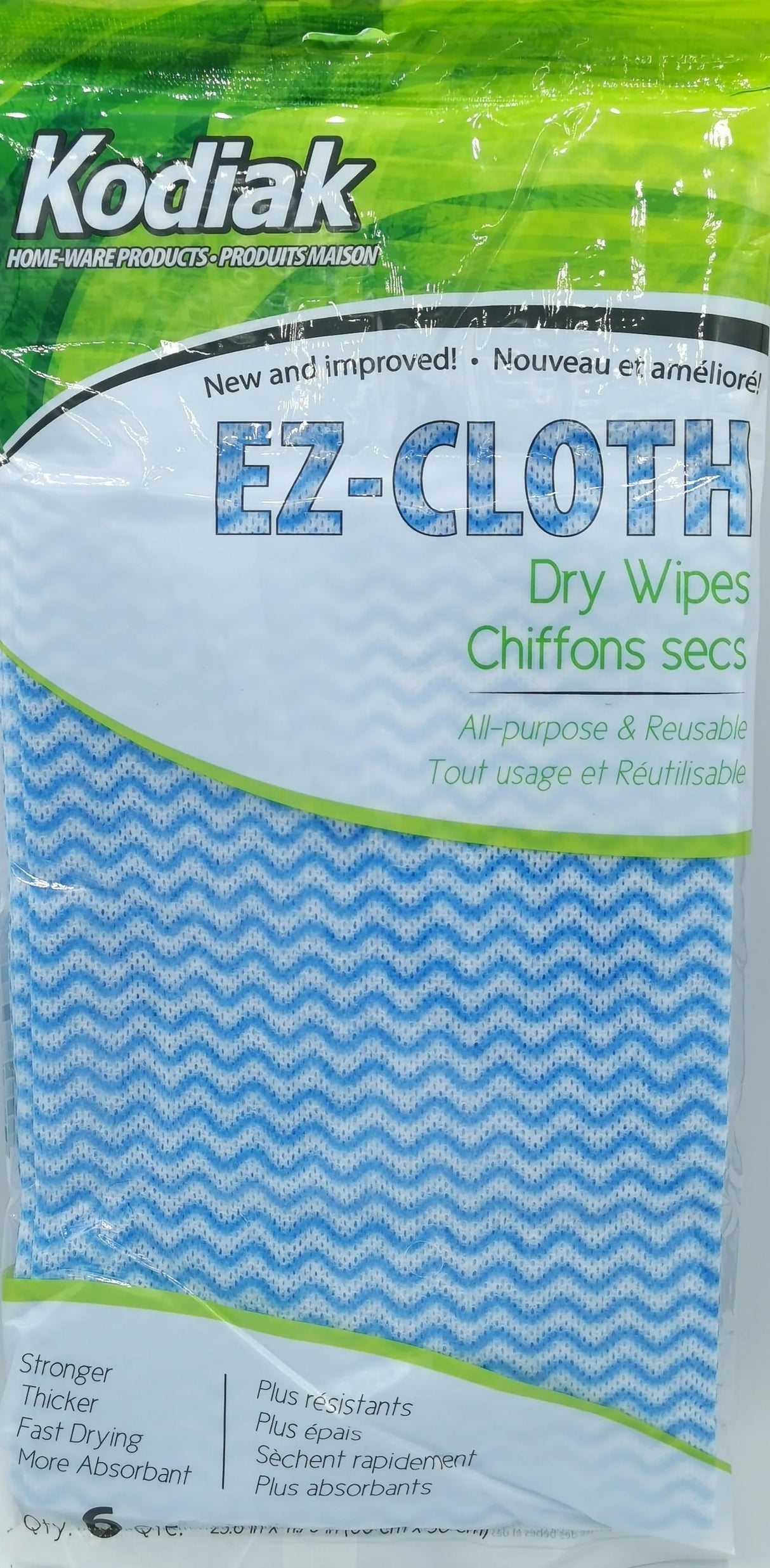 Kodiak Ez-Cloth Dry Wipes (6 Pack)