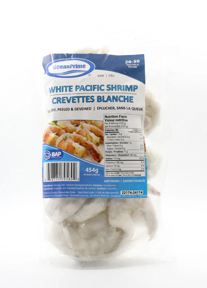Ocean Prime White Pacific Shrimp 454g 26-30
