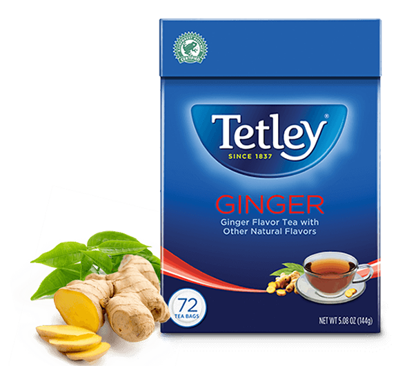 Tetley Ginger Flavor Tea 72 Bags