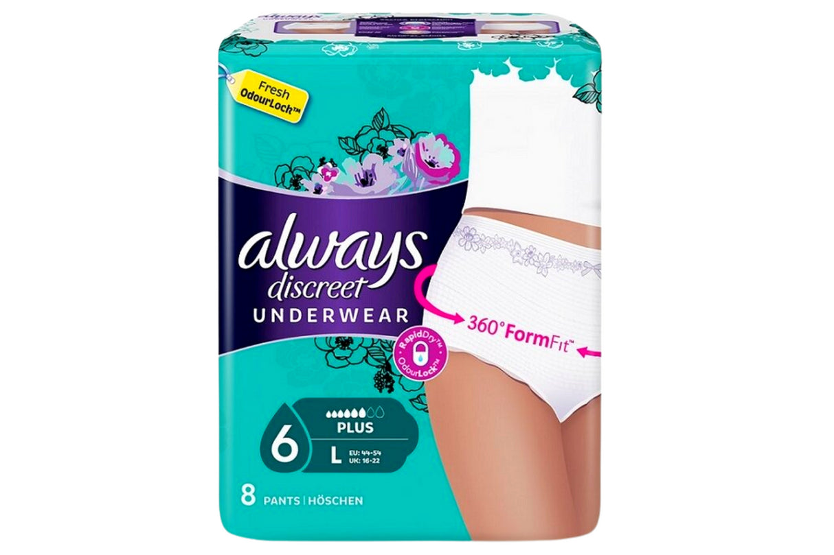 Always Discreet Underwear Large ( 6 underwear)