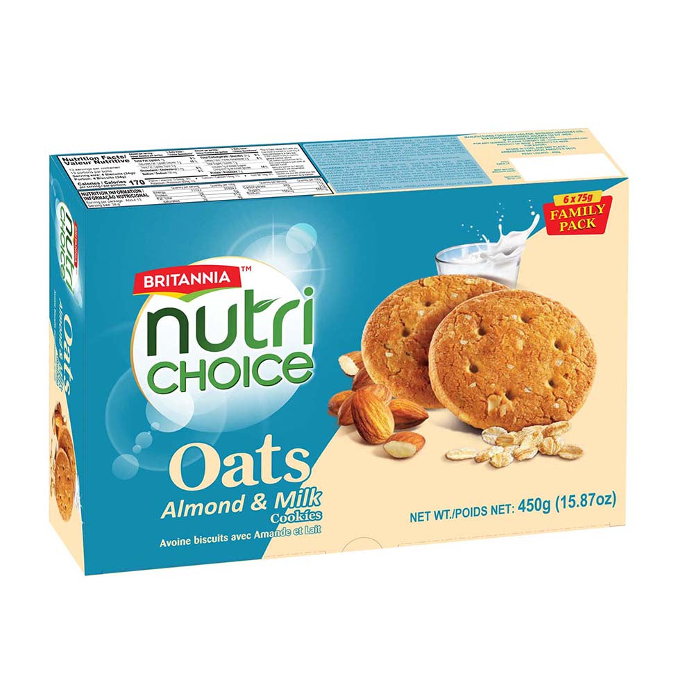 Britannia Nutri Choice Oats Almond & Milk Cookies
