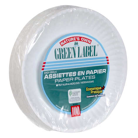 Green Label Paper Plates 100 Plates