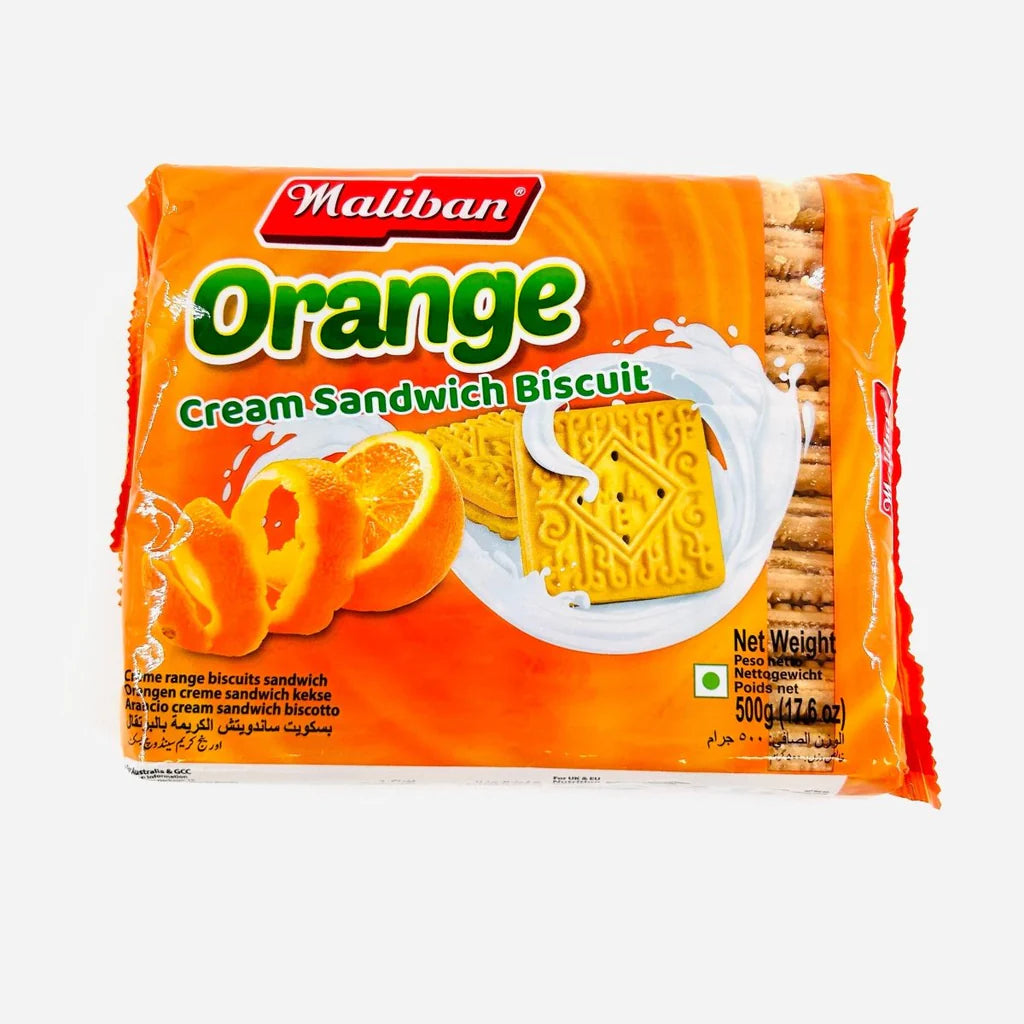 Maliban Orange Cream Sandwich Biscuit 500g