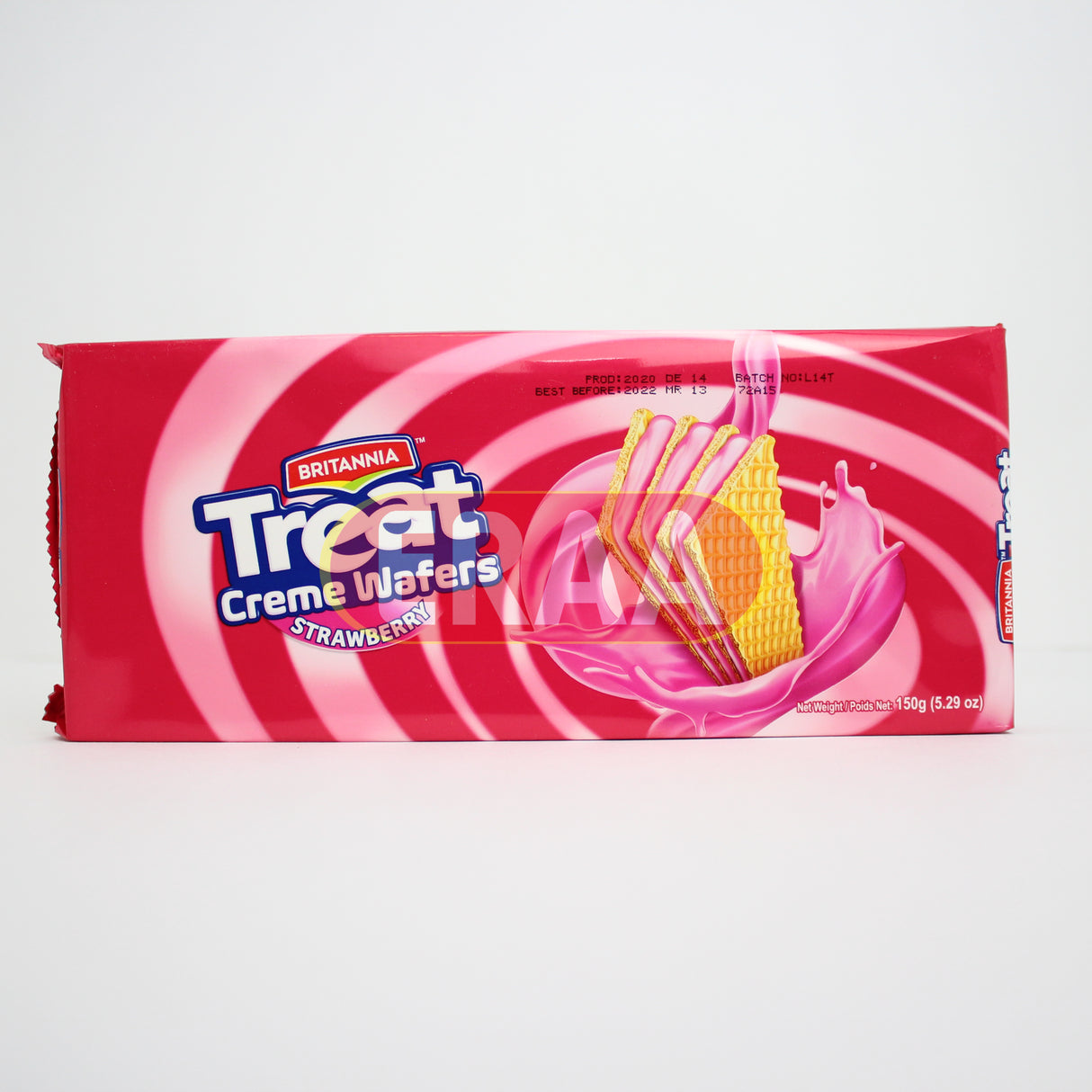 Britannia Treat Creme Wafers Strawberry 150g