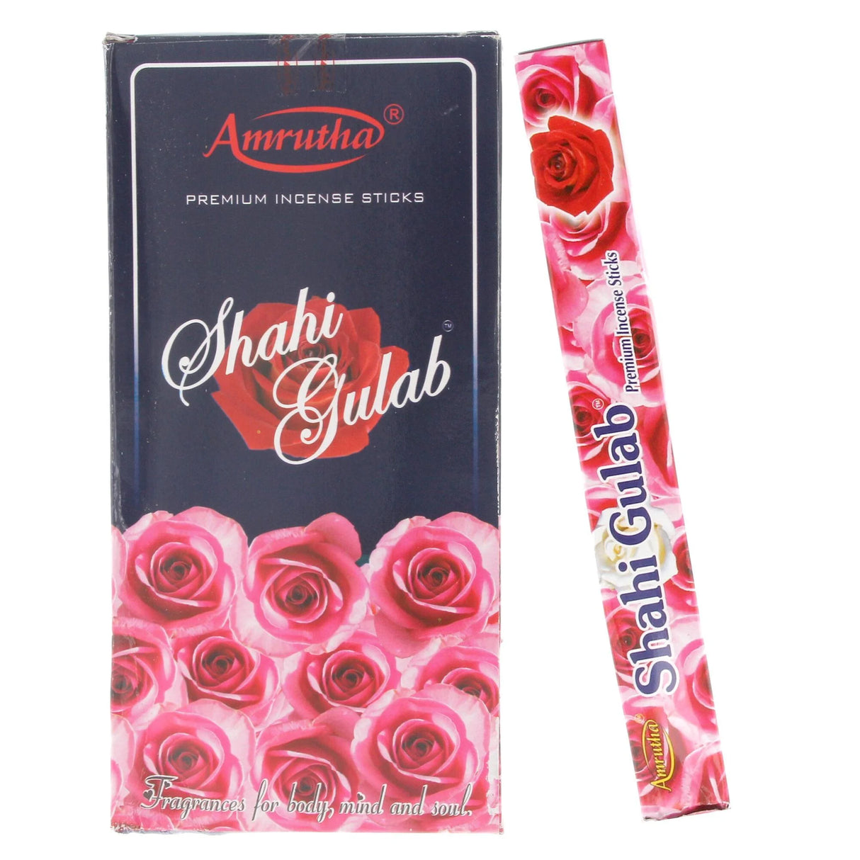 Amrutha Shahi Gulab Premium Incense Sticks 12 Pack