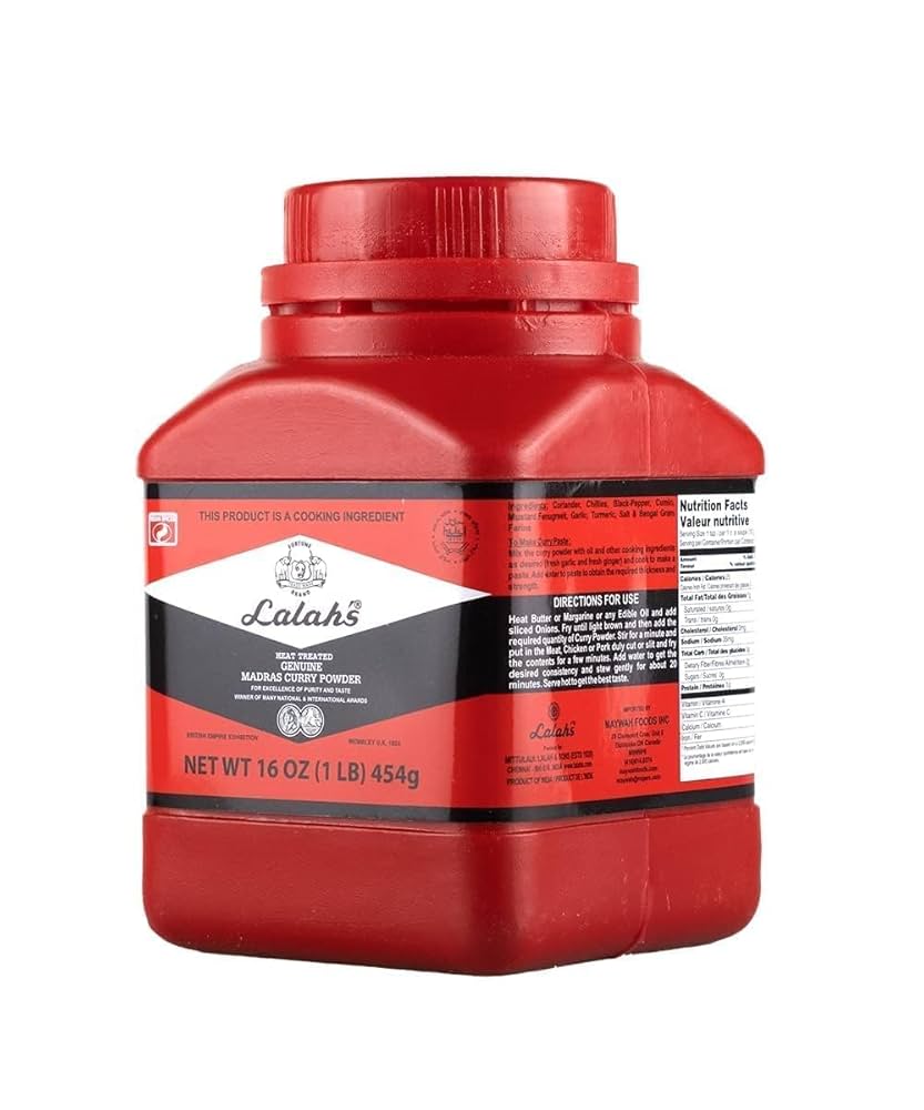 Lalah's Madras Curry Powder Bottle 454g