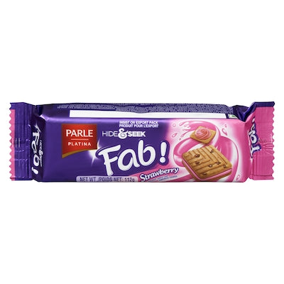 Parle Fab Strawberry Sandwich Cookies 112g