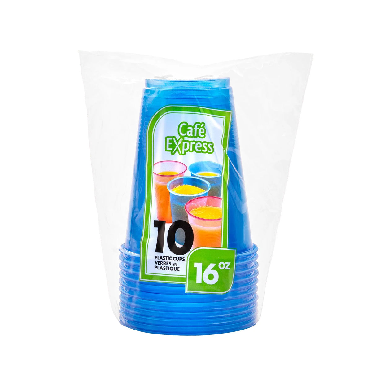 Cafe Express Plastic 10 Cups 16oz