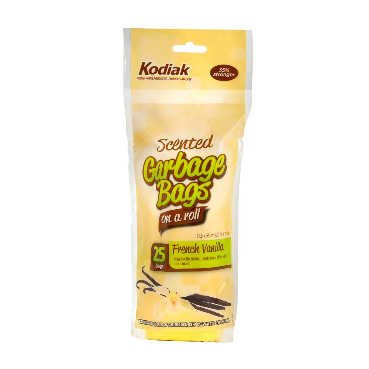 Kodiak Scented Garbage Bags on a Roll 25 Bags (51.5*55) French Vanilla