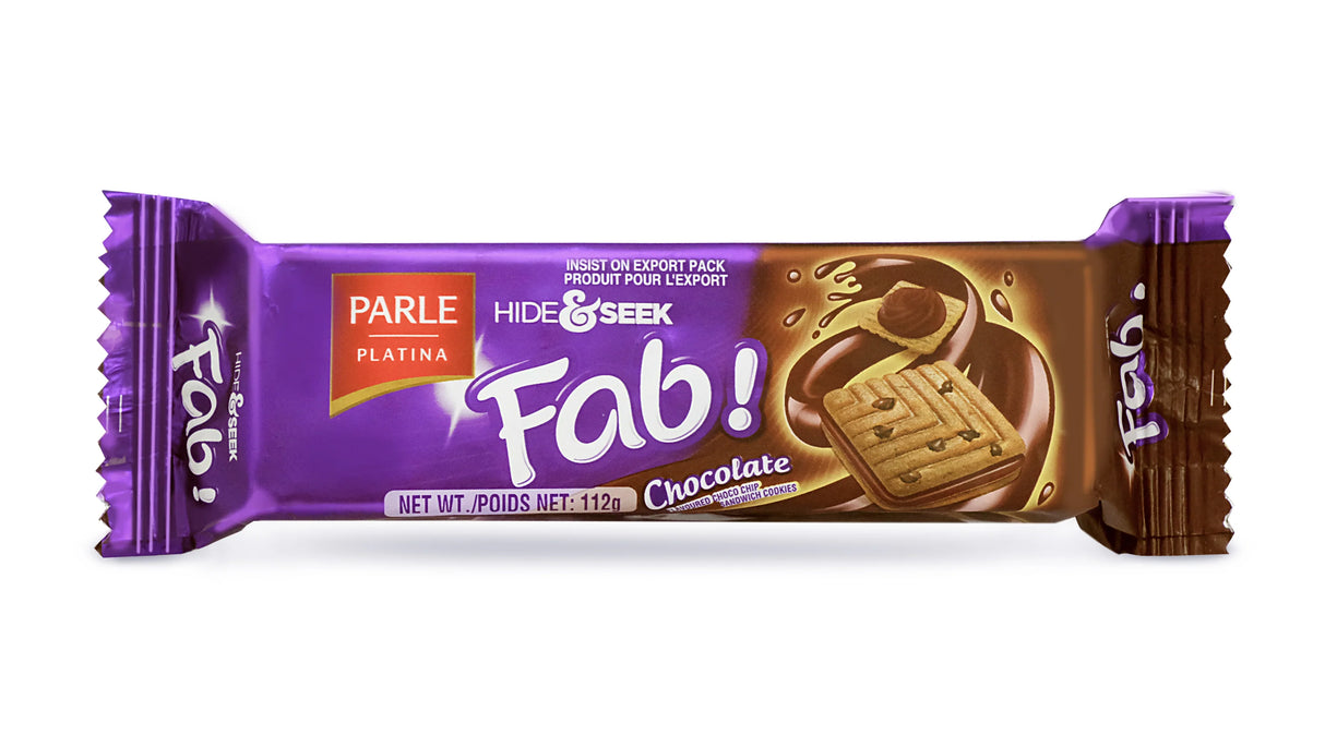 Parle Fab Chocolate Sandwich Cookies 112g