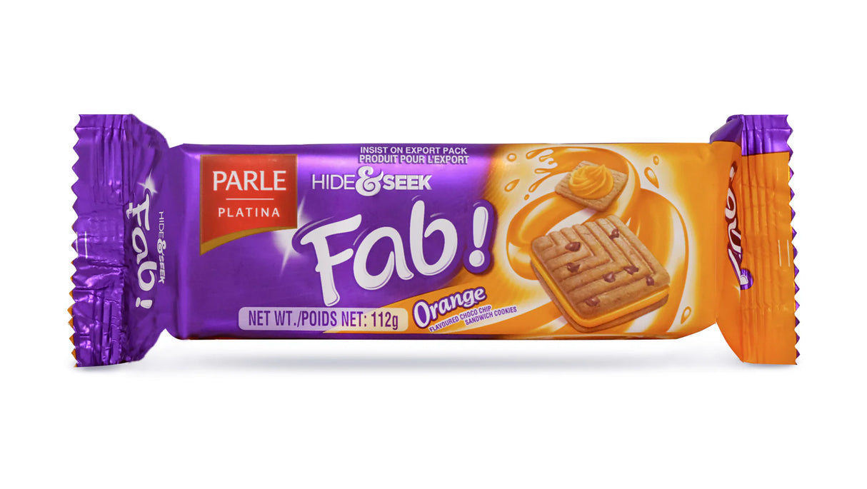 Parle Fab Orange Cookies Sandwich 112g