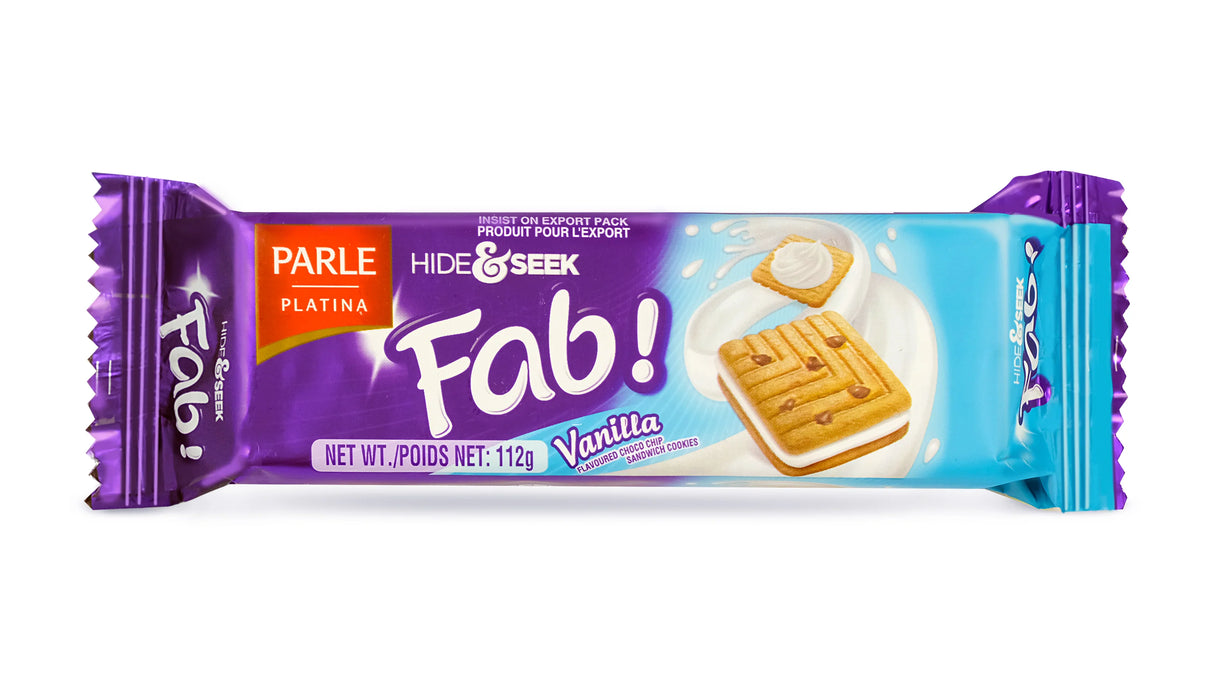 Parle Fab Vanilla Cookies Sandwich 112g