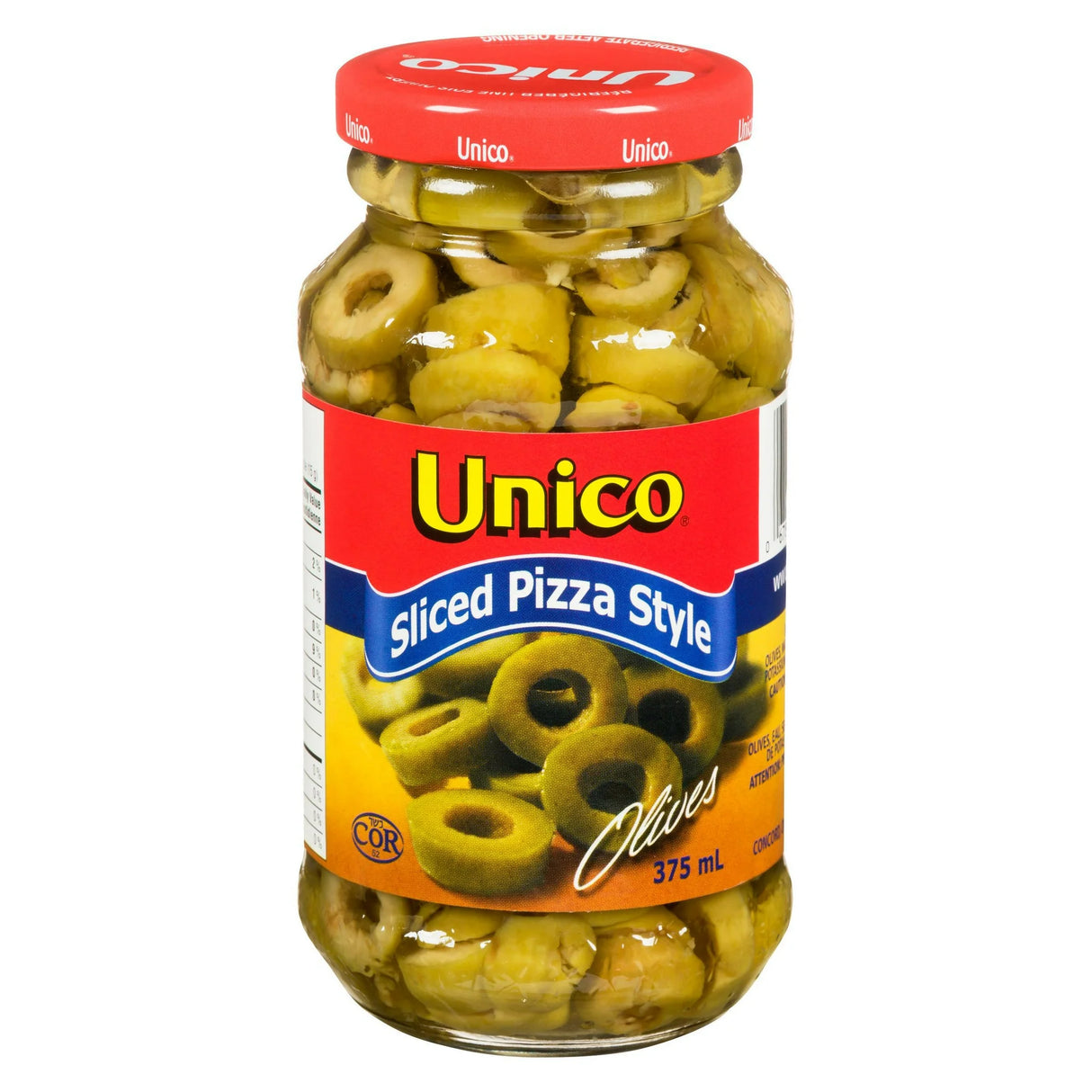 Unico Slice Pizza Style Olives 375ml