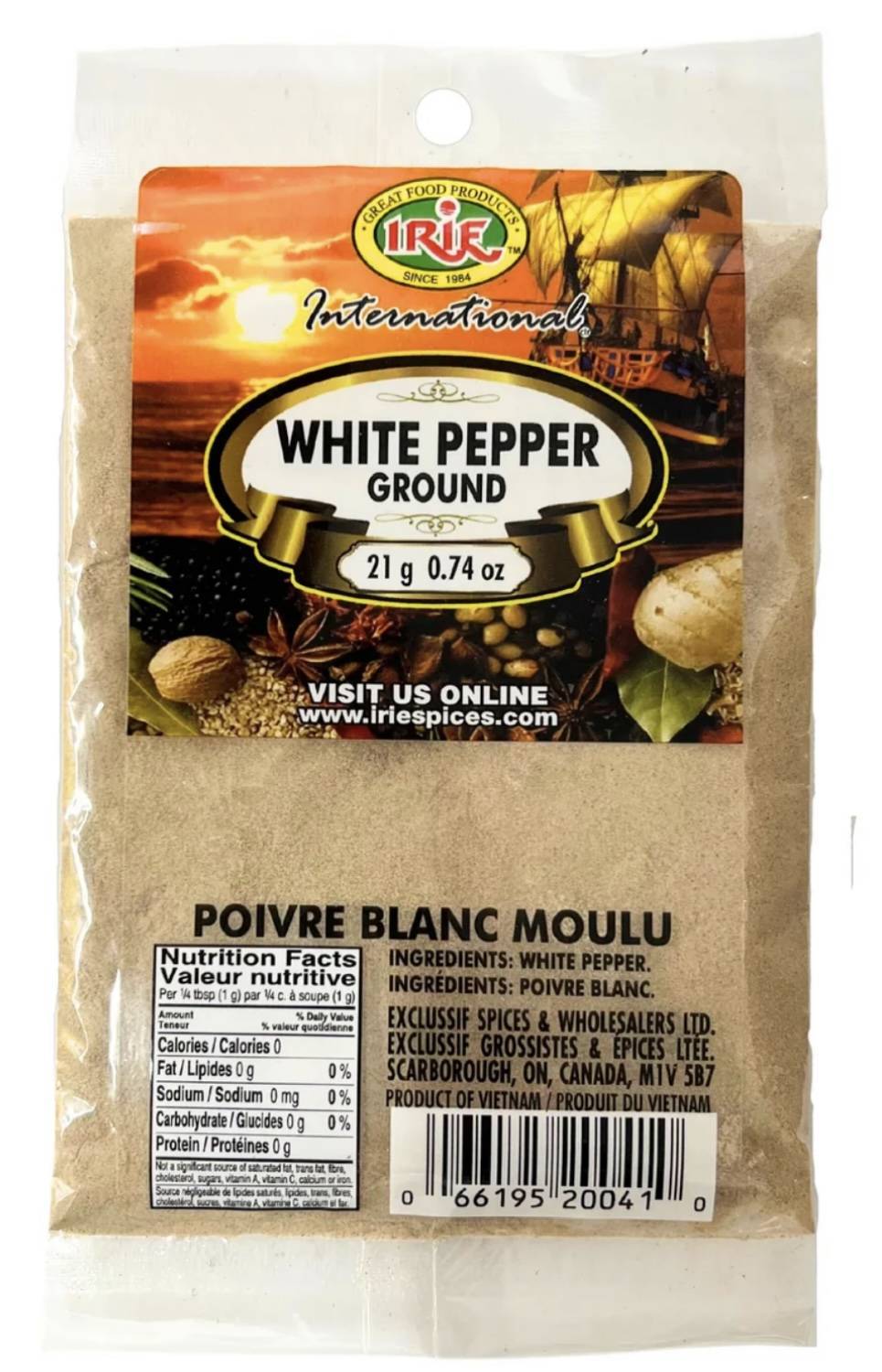 Irie White Pepper Powder 21g