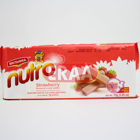 Britannia Nutro Strawberry Cream Wafers 75g